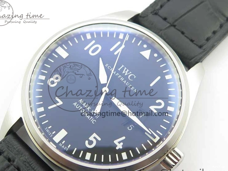 MIROTIME 0108 Affordable Mark XVII IW326501 FKF 1:1 Best Edition Black Dial on Black Leather Strap 7131